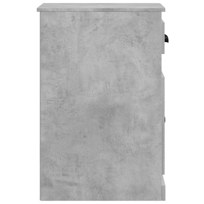 vidaXL Meuble d'appoint avec tiroir Gris béton 40x50x75 cm
