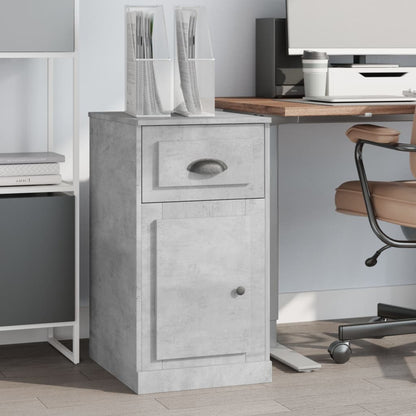 vidaXL Meuble d'appoint avec tiroir Gris béton 40x50x75 cm