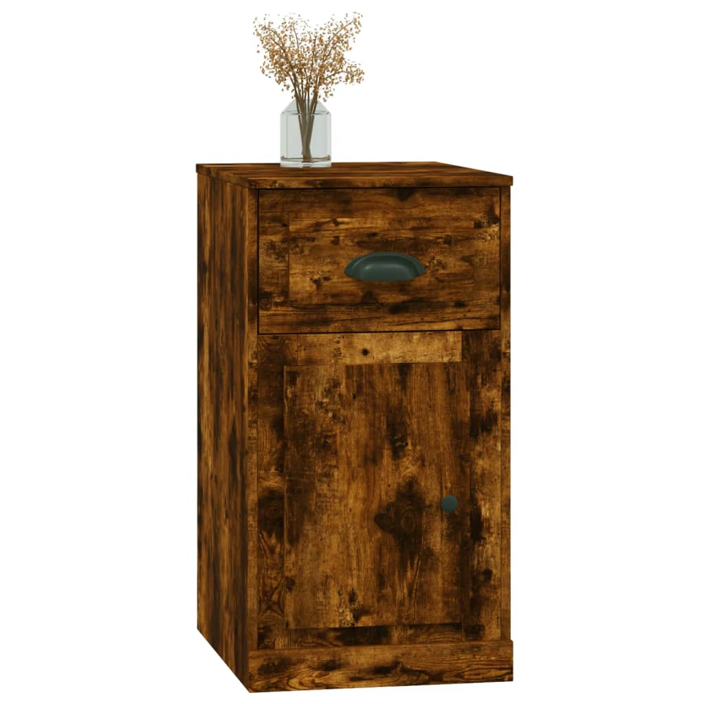 vidaXL Armoire d'appoint avec tiroir Chêne fumé 40x50x75 cm