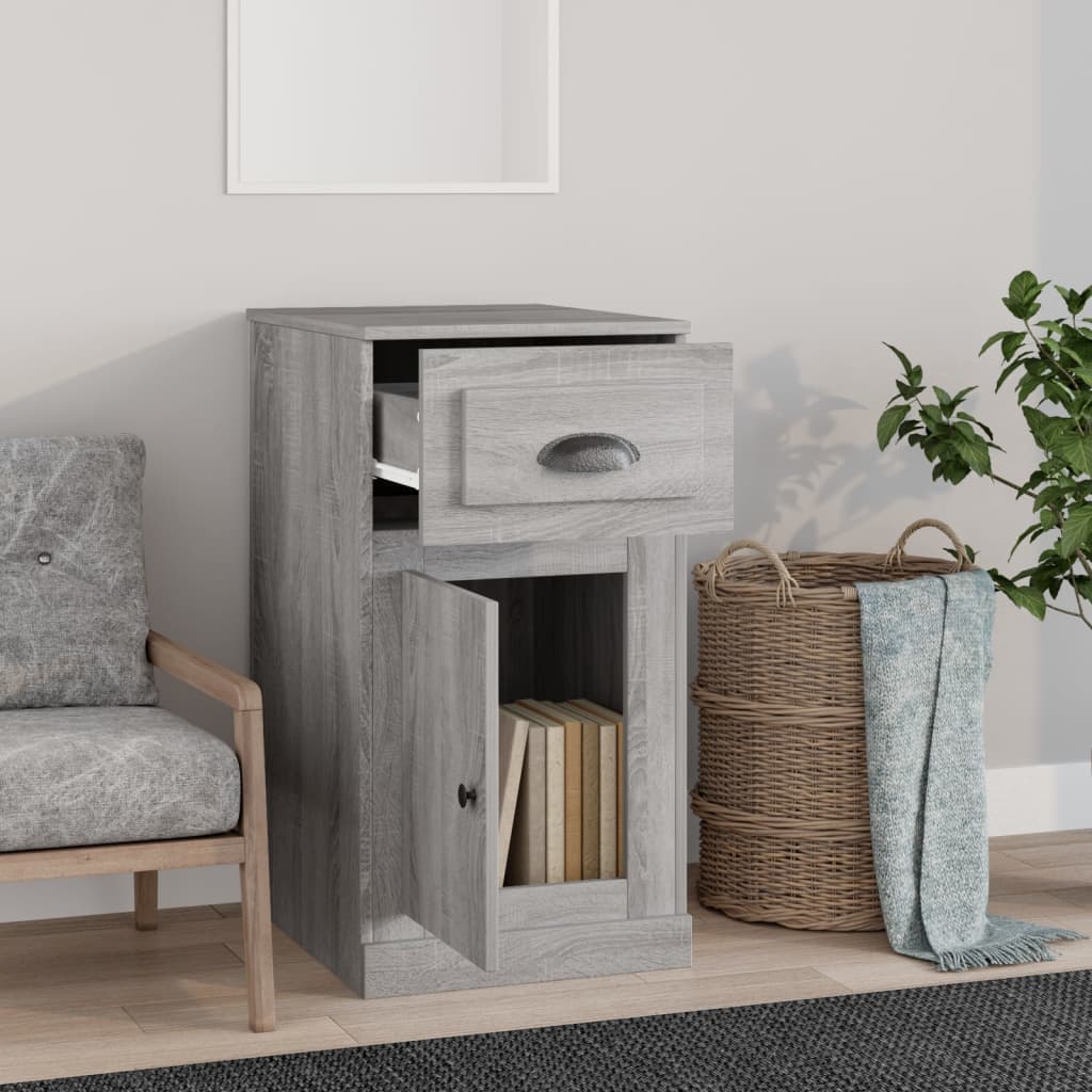 vidaXL Armoire de rangement avec tiroir Gris Sonoma 40x50x75 cm