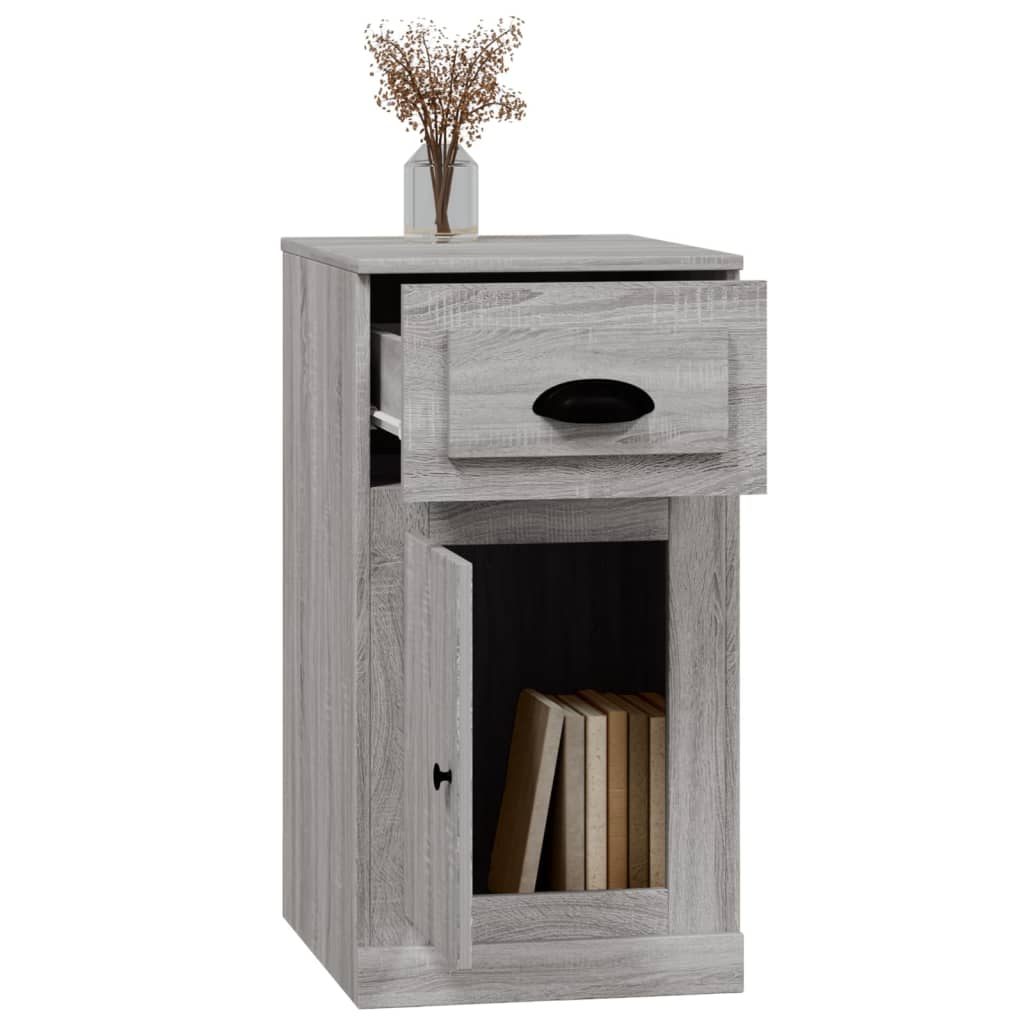 vidaXL Armoire de rangement avec tiroir Gris Sonoma 40x50x75 cm