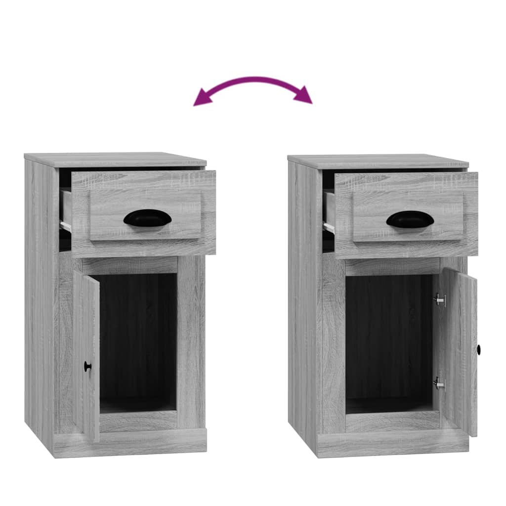 vidaXL Armoire de rangement avec tiroir Gris Sonoma 40x50x75 cm