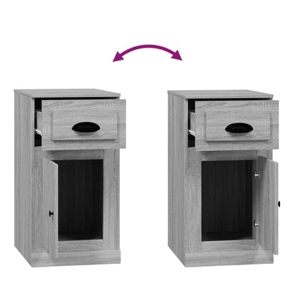 vidaXL Armoire de rangement avec tiroir Gris Sonoma 40x50x75 cm