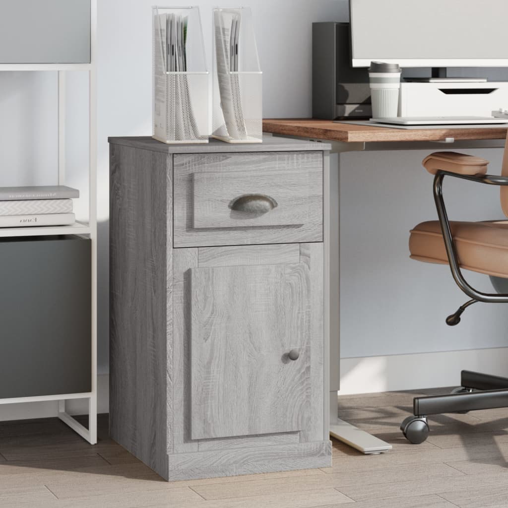vidaXL Armoire de rangement avec tiroir Gris Sonoma 40x50x75 cm