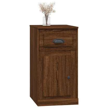 vidaXL Meuble d'appoint avec tiroir Marron aspect chêne 40x50x75 cm