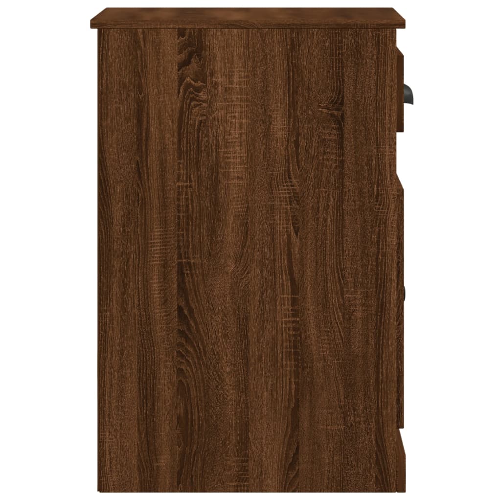 vidaXL Meuble d'appoint avec tiroir Marron aspect chêne 40x50x75 cm