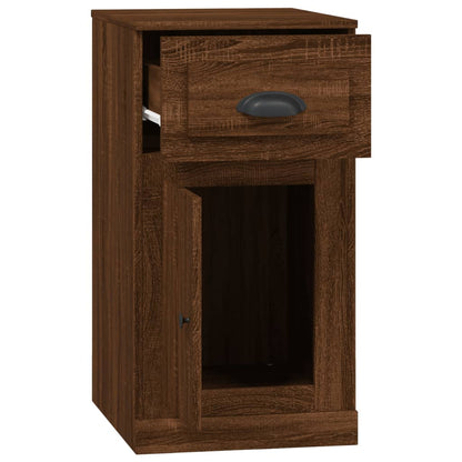 vidaXL Meuble d'appoint avec tiroir Marron aspect chêne 40x50x75 cm