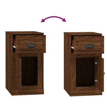 vidaXL Meuble d'appoint avec tiroir Marron aspect chêne 40x50x75 cm