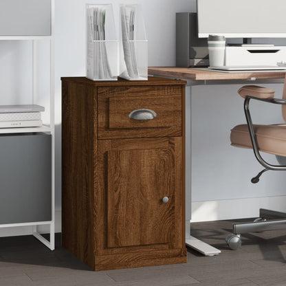 vidaXL Meuble d'appoint avec tiroir Marron aspect chêne 40x50x75 cm