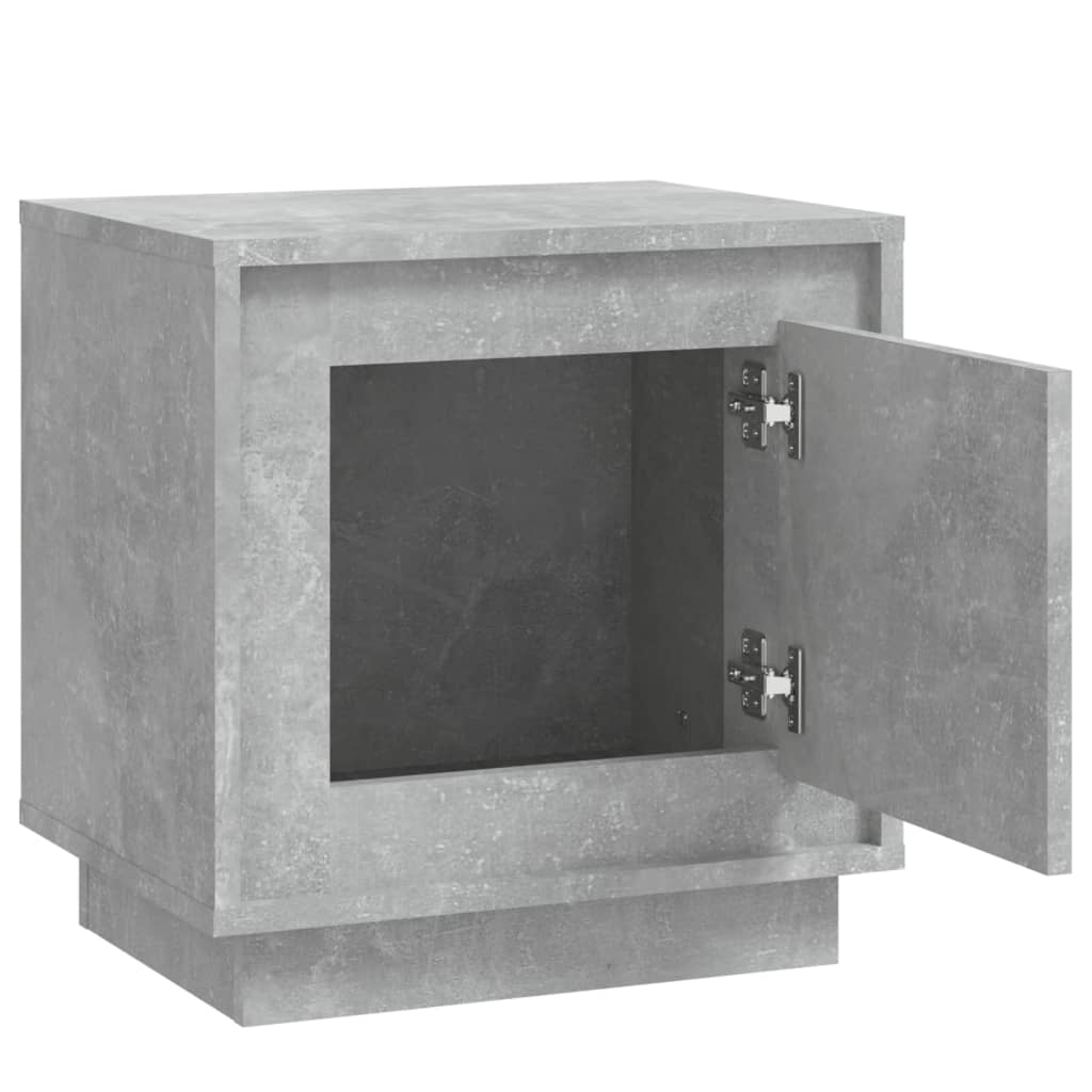 vidaXL Table de chevet gris béton 44x35x45 cm Aggloméré