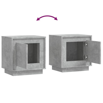 vidaXL Table de chevet gris béton 44x35x45 cm Aggloméré