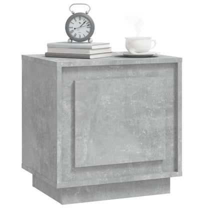 vidaXL Nachttische 2 Stk. Betongrau 44x35x45 cm Holzwerkstoff