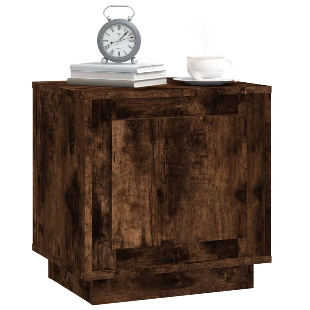 vidaXL Tables de chevet 2 pcs Chêne fumé 44x35x45 cm Bois d'ingénierie