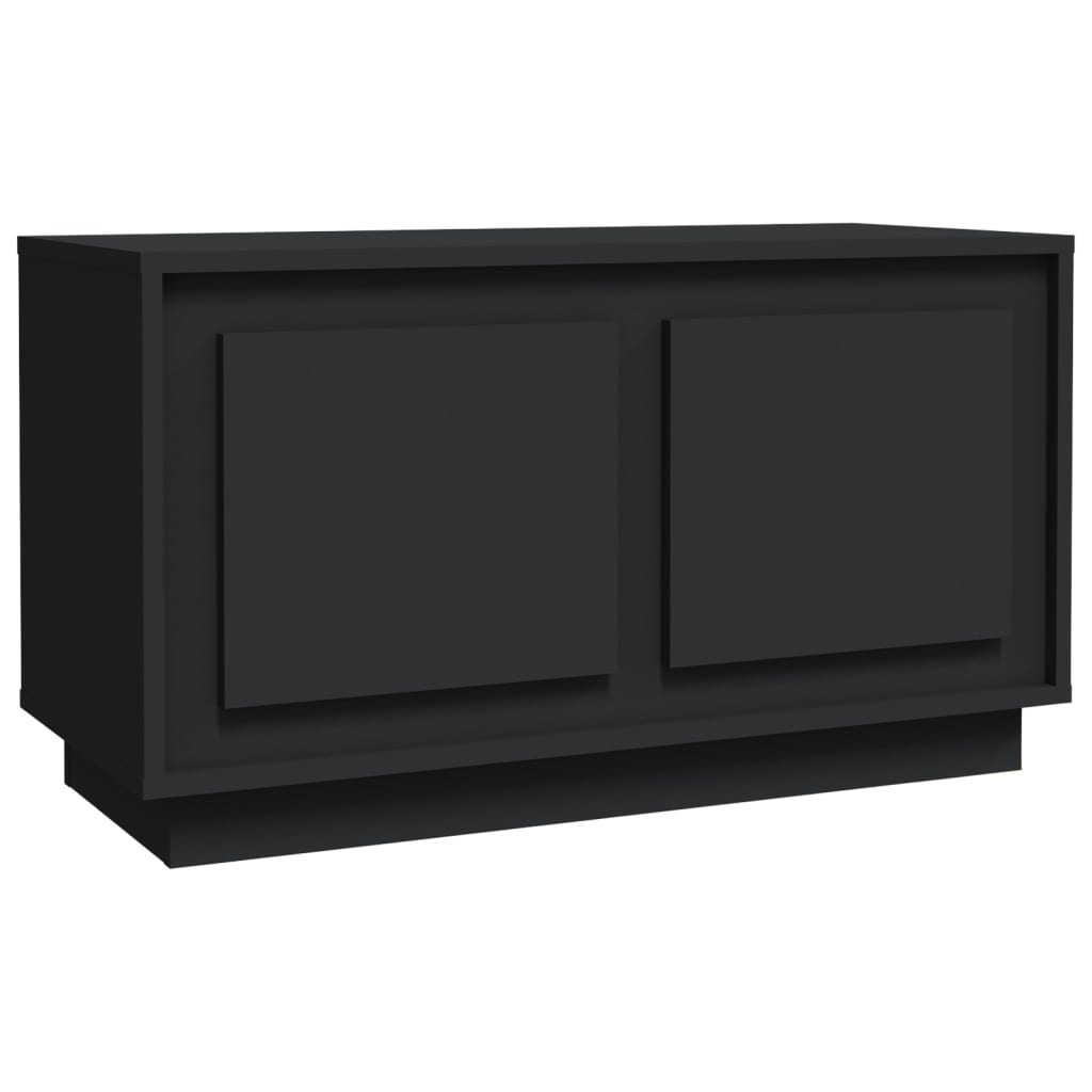 vidaXL Meuble TV Noir 80x35x45 cm Bois d'ingénierie