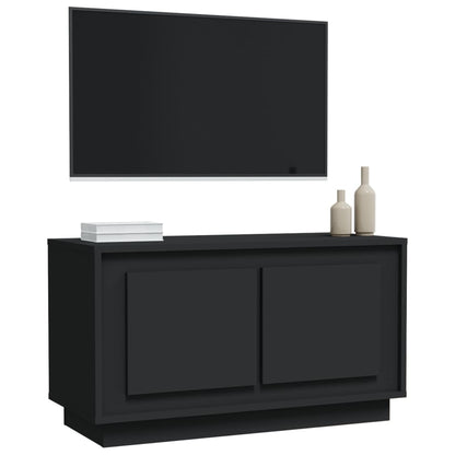 vidaXL Meuble TV Noir 80x35x45 cm Bois d'ingénierie