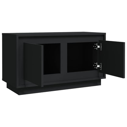 vidaXL Meuble TV Noir 80x35x45 cm Bois d'ingénierie