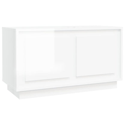 vidaXL TV-Schrank Hochglanz-Weiß 80x35x45 cm Holzwerkstoff