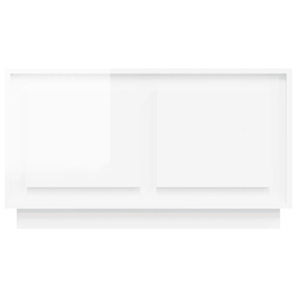 vidaXL TV-Schrank Hochglanz-Weiß 80x35x45 cm Holzwerkstoff