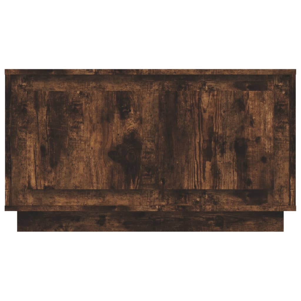 vidaXL Meuble TV chêne fumé 80x35x45 cm bois d'ingénierie