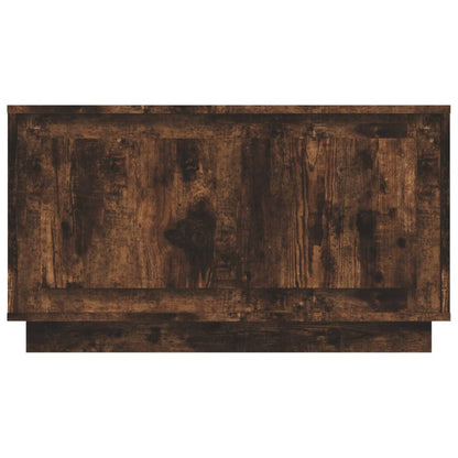 vidaXL Meuble TV chêne fumé 80x35x45 cm bois d'ingénierie