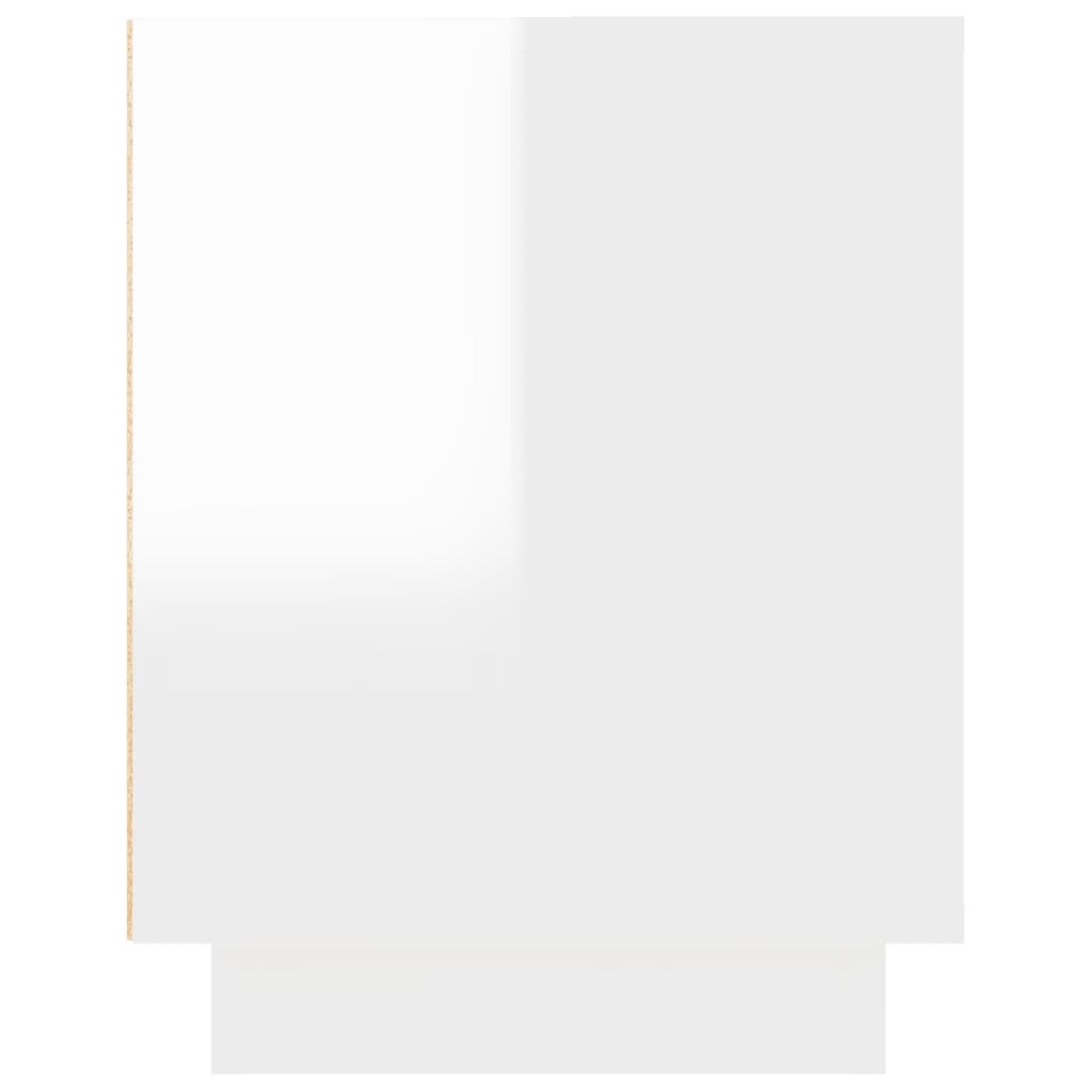 vidaXL Meuble TV Blanc brillant 102x35x45 cm Bois d'ingénierie