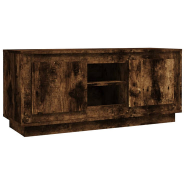 Meuble TV vidaXL chêne fumé 102x35x45 cm en bois d'ingénierie