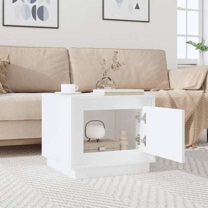vidaXL Table basse Blanc 51x50x44 cm Bois d'ingénierie