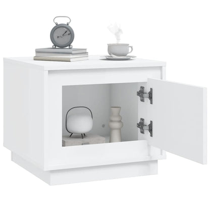 vidaXL Table basse Blanc 51x50x44 cm Bois d'ingénierie