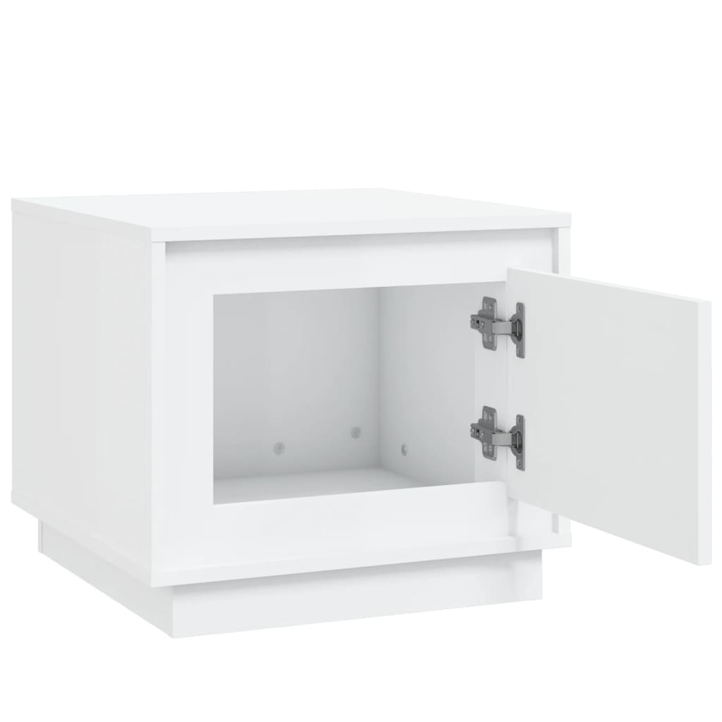 vidaXL Table basse Blanc 51x50x44 cm Bois d'ingénierie