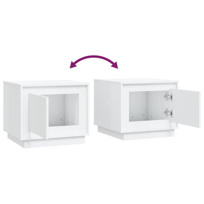 vidaXL Table basse Blanc 51x50x44 cm Bois d'ingénierie
