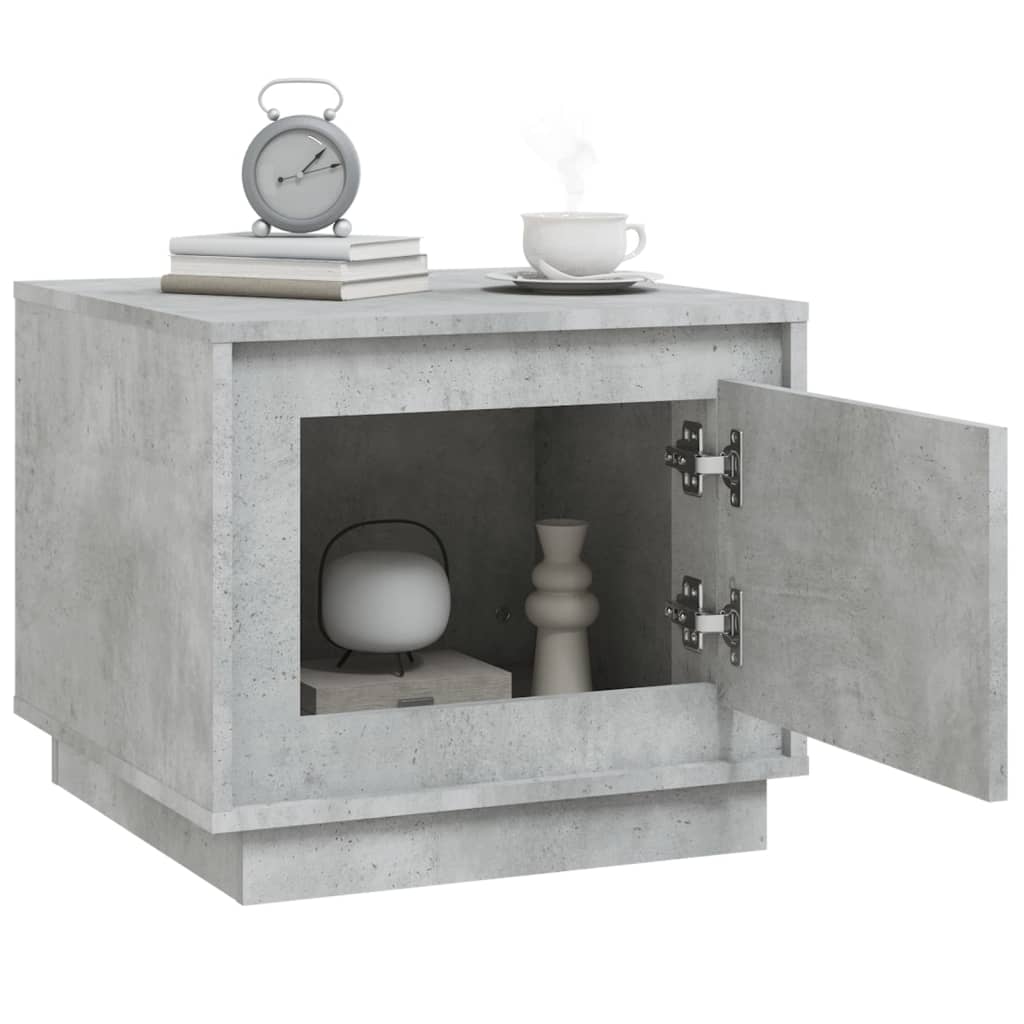 vidaXL Table basse gris béton 51x50x44 cm Aggloméré