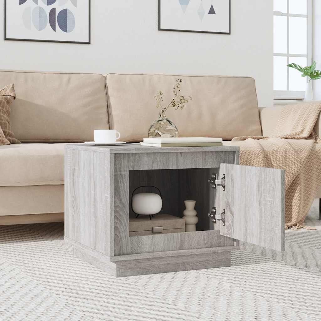 vidaXL Table basse gris sonoma 51x50x44 cm en bois d'ingénierie