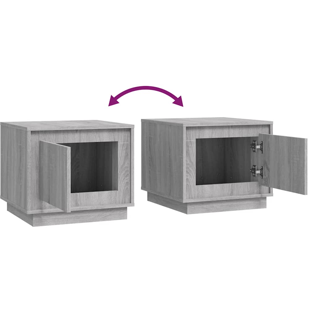 vidaXL Table basse gris sonoma 51x50x44 cm en bois d'ingénierie