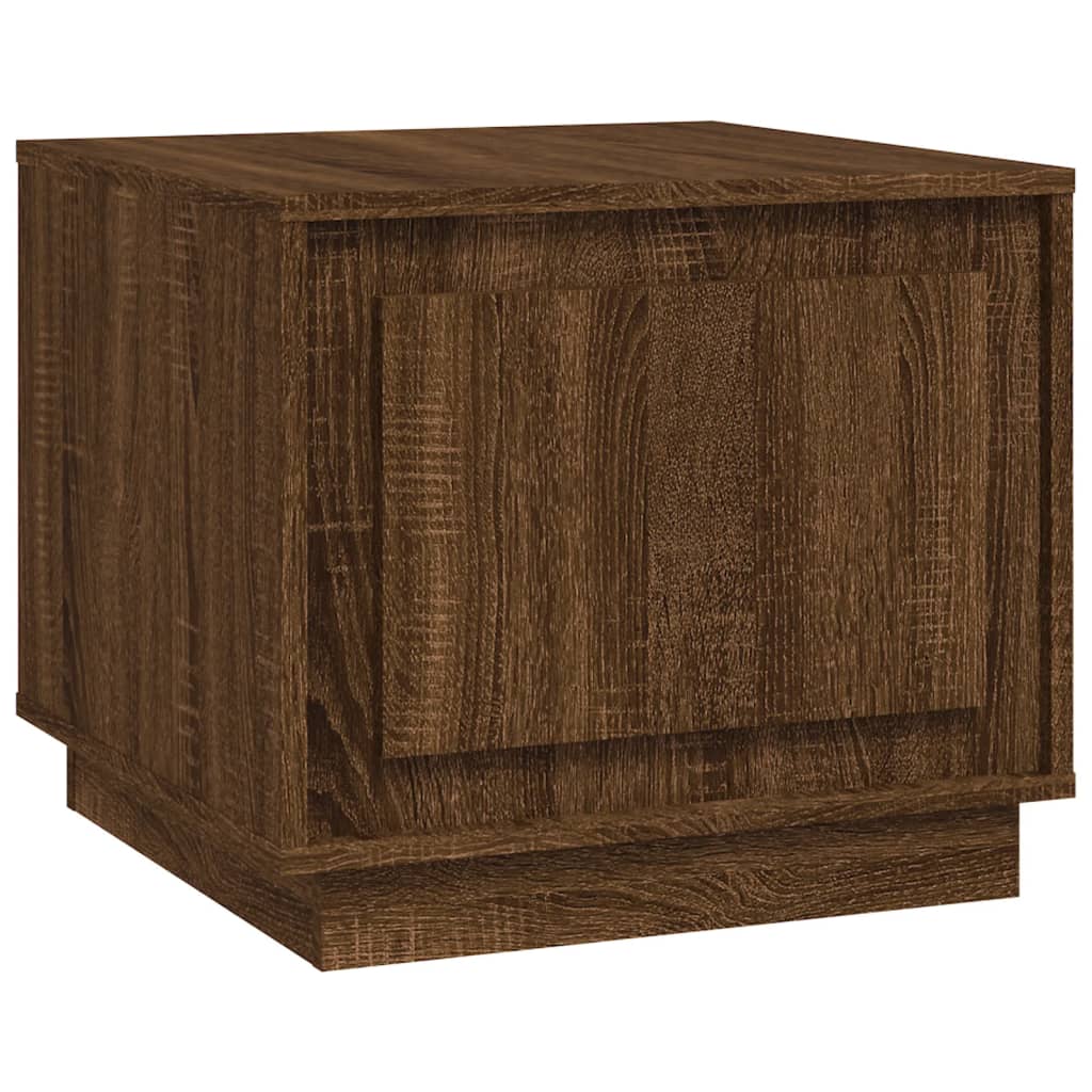 vidaXL Table basse aspect chêne marron 51x50x44 cm Bois d'ingénierie