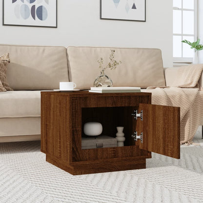 vidaXL Table basse aspect chêne marron 51x50x44 cm Bois d'ingénierie