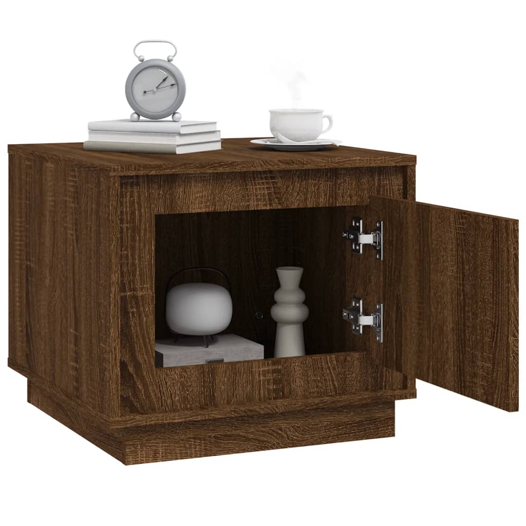 vidaXL Table basse aspect chêne marron 51x50x44 cm Bois d'ingénierie