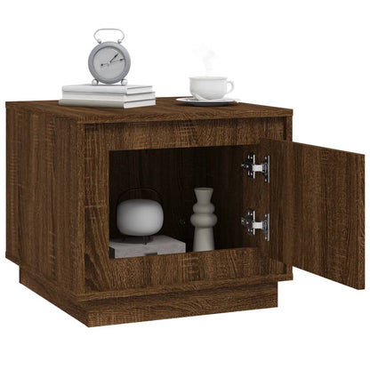 vidaXL Table basse aspect chêne marron 51x50x44 cm Bois d'ingénierie