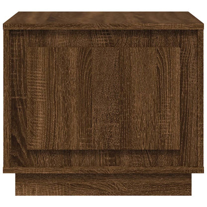 vidaXL Table basse aspect chêne marron 51x50x44 cm Bois d'ingénierie