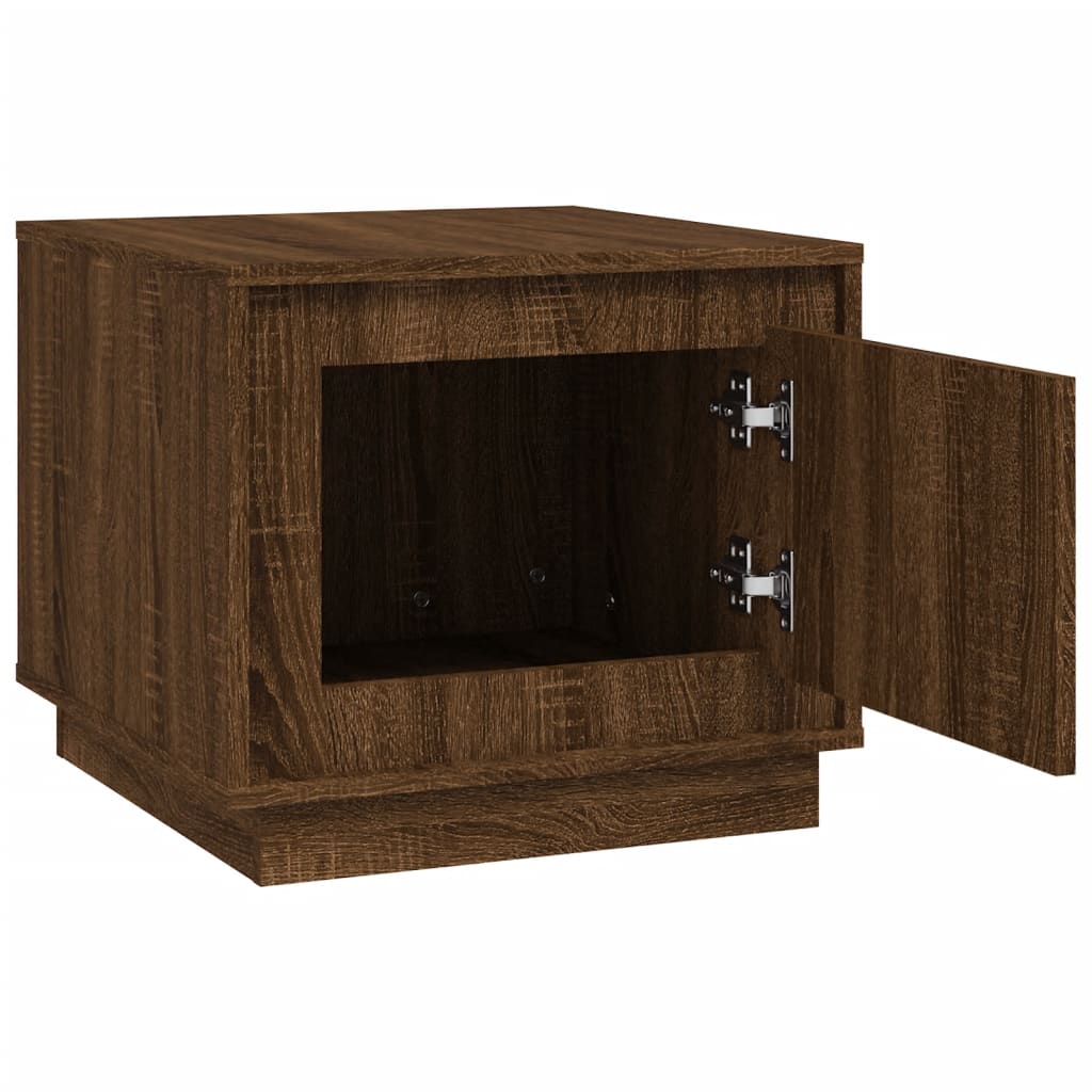 vidaXL Table basse aspect chêne marron 51x50x44 cm Bois d'ingénierie