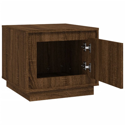 vidaXL Table basse aspect chêne marron 51x50x44 cm Bois d'ingénierie