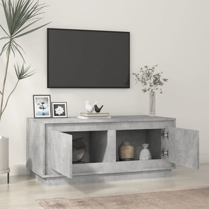 vidaXL Table basse gris béton 102x50x44 cm en bois d'ingénierie