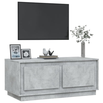 vidaXL Table basse gris béton 102x50x44 cm en bois d'ingénierie