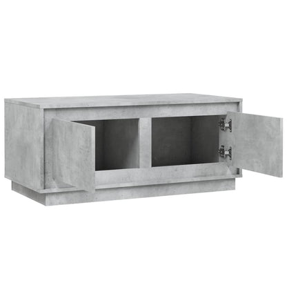 vidaXL Table basse gris béton 102x50x44 cm en bois d'ingénierie