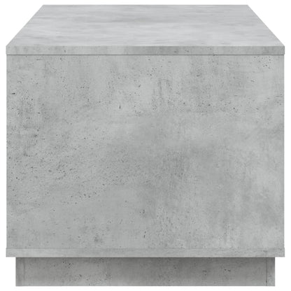 vidaXL Table basse gris béton 102x50x44 cm en bois d'ingénierie