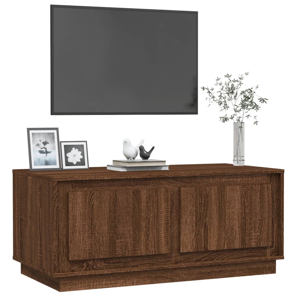 vidaXL Table basse marron aspect chêne 102x50x44 cm Aggloméré