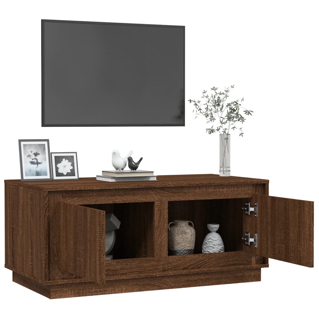 vidaXL Table basse marron aspect chêne 102x50x44 cm Aggloméré