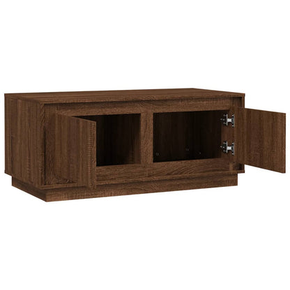 vidaXL Table basse marron aspect chêne 102x50x44 cm Aggloméré