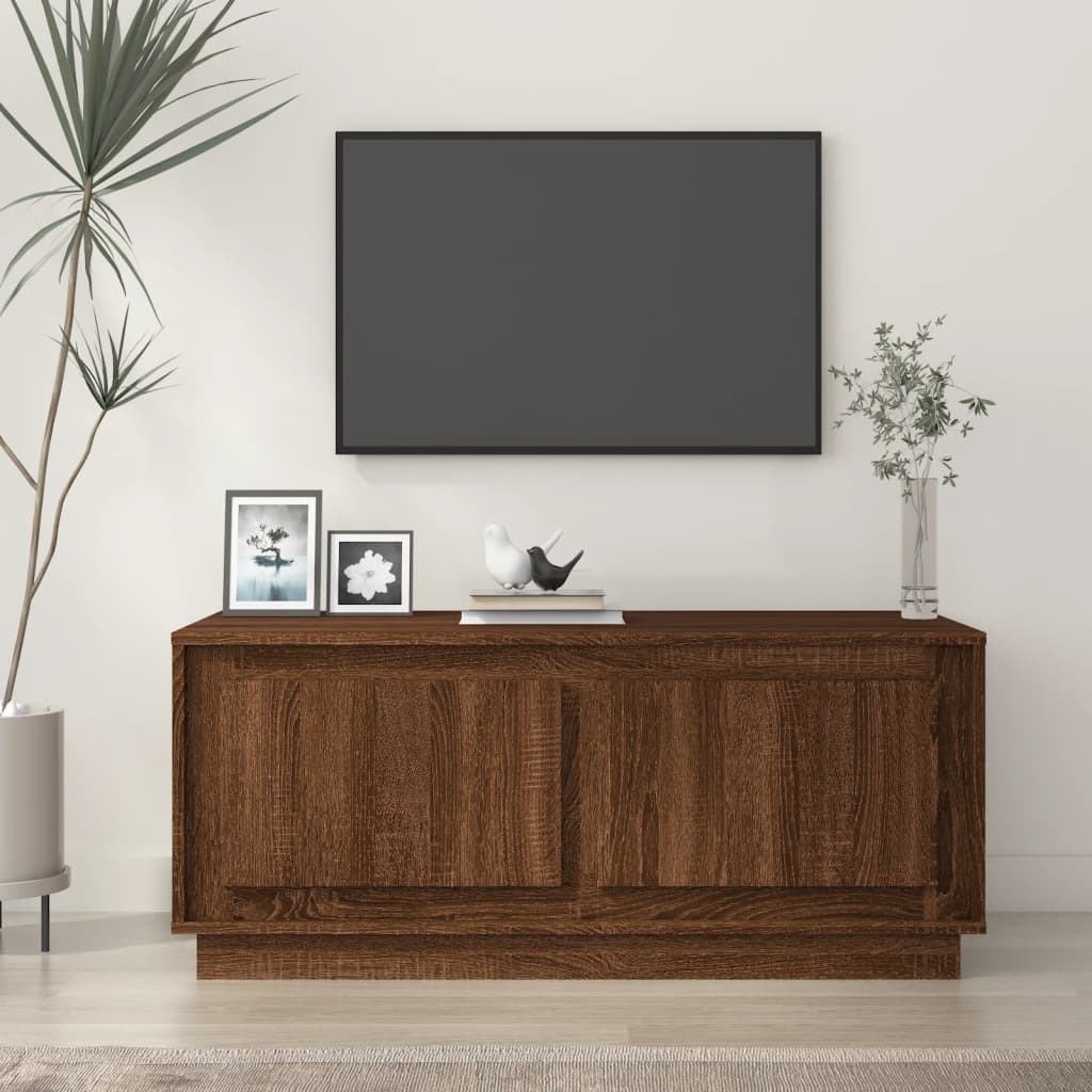 vidaXL Table basse marron aspect chêne 102x50x44 cm Aggloméré