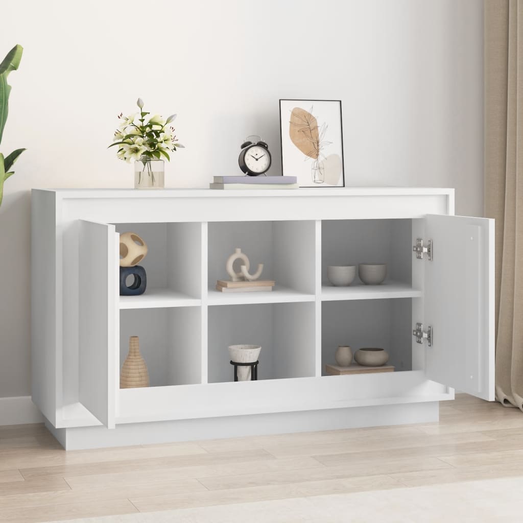 vidaXL Buffet blanc 102x35x60 cm Bois d'ingénierie