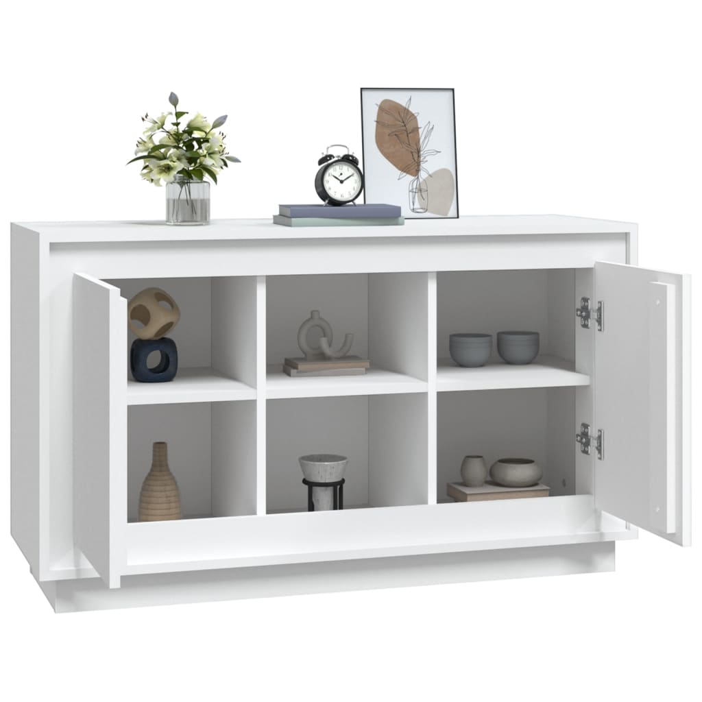 vidaXL Buffet blanc 102x35x60 cm Bois d'ingénierie